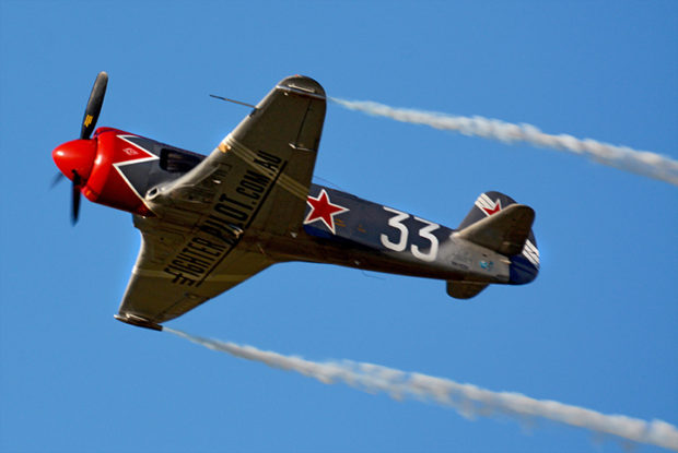 Yak 3U Steadfast on display at the Brisbane Valley Airshow Watts Bridge 2016