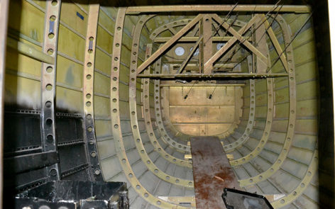 Scottish Aviation Twin Pioneer VH-AIS view to rear of fuselage interior