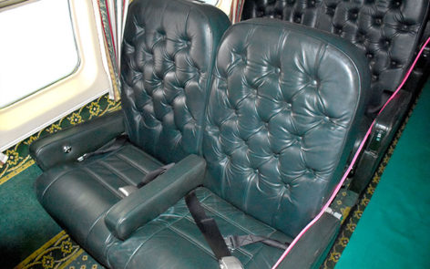 Chesterfield anybody-the sumptuous bespoke interior seating in the hars convair 440 zs-arv    | warbirds online