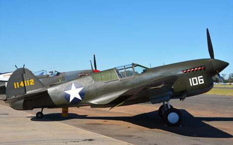 Curtiss P-40F-1-CU Serial Number 41-14112 on display at Temora 2015