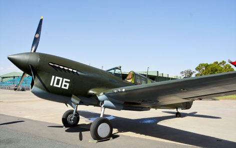 Curtiss P-40F-1-CU Pee Wee Serial Number 41-14112 on display at Temora Airshow 2015
