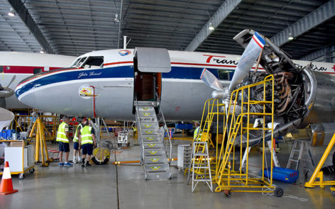 Hars convair 440 convair 440 zs-arv recieving routine maintainance prior to attending avalon airshow 2017    | warbirds online