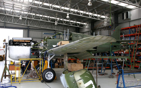 P-40F-1-CU Serial Number 41-14112 being restored at Tyabb 2005