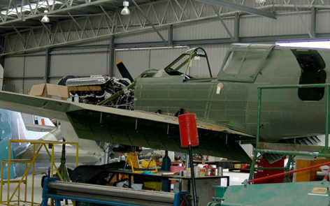 Curtiss P-40F-1-CU Serial Number 41-14112 under restoration at Tyabb 2005