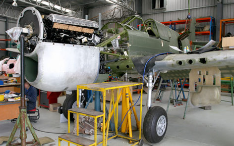 P-40F-1-CU Serial Number 41-14112 undergoing restoration at Tyabb 2005