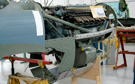 P-40F-1-CU-S.N. 41-14205 being restored as P40E NZ2034 at Ardmore RNZAF Museum NZ