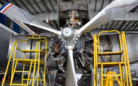 Pratt and Whitney R-2800-CA3 Double Wasp engine undergoing service