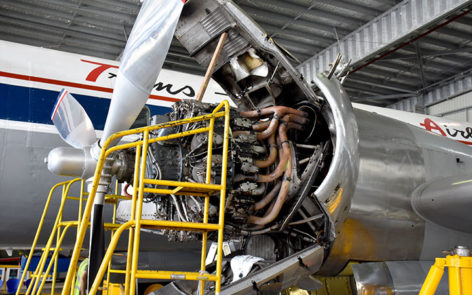 Side view of pratt and whitney r-2800-ca3 double wasp engine undergoing service    | warbirds online