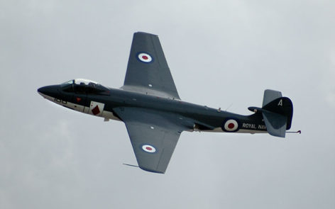 Hawker Sea Hawk FGA 6 WV908 in flight Duxford 2004