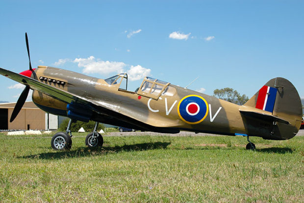 P-40E 41-25109 VH-KTY following her restoration in 2004