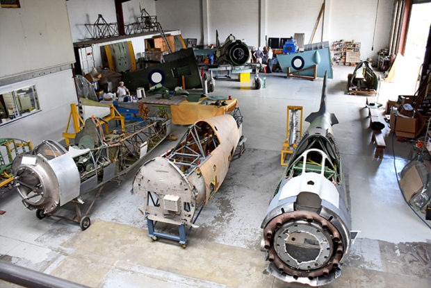 Cac ca-12 boomerang a46-77 a46-92 & a46-55 fuselages in the queue with a46-54 in the background    | warbirds online
