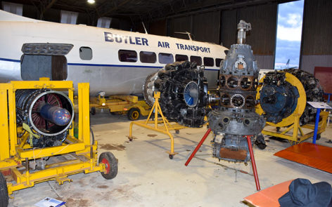 HARS Volunteers reorganise exhibits at the HARS Parkes Aviation Museum