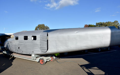 Lockheed 12 Electra Junior under restoration at Parkes NSW