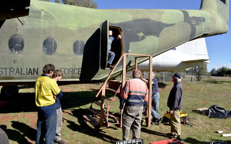 Reassembly & restoration of DHC-4 Caribou ex RAAF A4-275 relocated from Oakey Qld by HARS