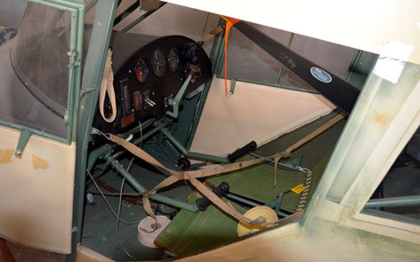 Auster MkIII ex RAAF A11-48 cockpit at Caboolture 2016 awaiting restoration