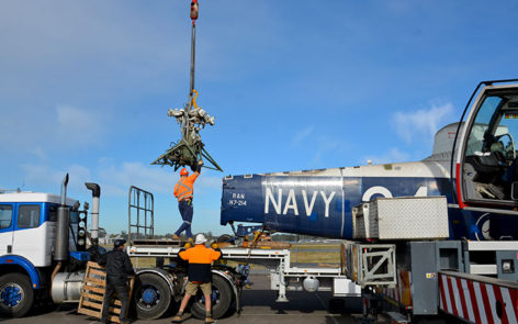 Loading Wessex N7-214 transmission on truck