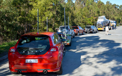 Wessex N7-214 convoy at Taree roadhouse