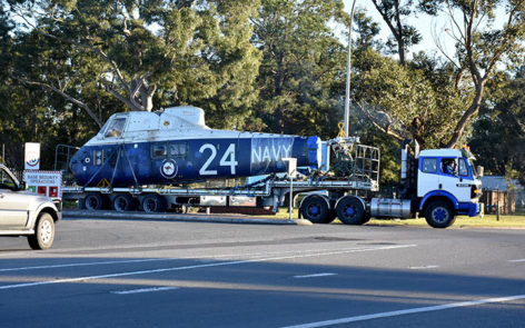 Wessex N7-214 leaving Williamtown to AAHC Qld