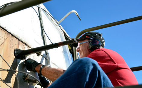 Work starts on dismantling AAHC Qld Wessex N7-214 -doppler antenna removal