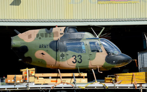 Kiowa A17-033 arrives at Caboolture Qld