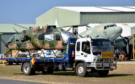 Kiowas A17-034 and 035 arrive at Caboolture
