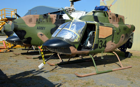 Kiowa A17-34 arrives at AAHC Qld Caboolture