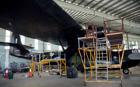 Catalina VH-PBZ undergoing maintenance at HARS 2016