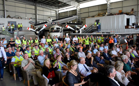 HARS Lockheed Orion A9-753 audience at handover ceremony