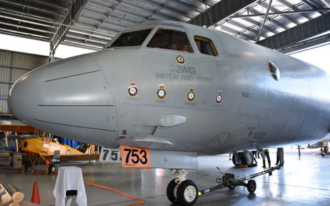 HARS Lockheed Orion A9-753 in HARS hangar before handover ceremony