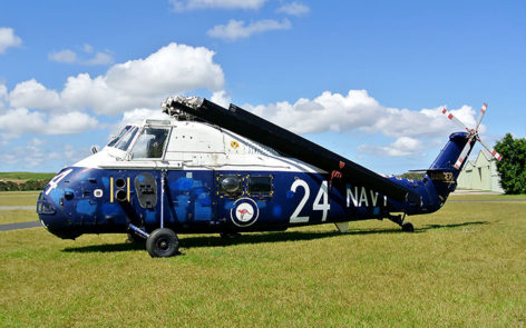 Westland Wessex Mk31B N7-214-sitting proud with rotor blades fitted at AAHCQld