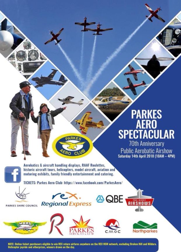 Parkes aero club aero spectacular 2018 poster    | warbirds online