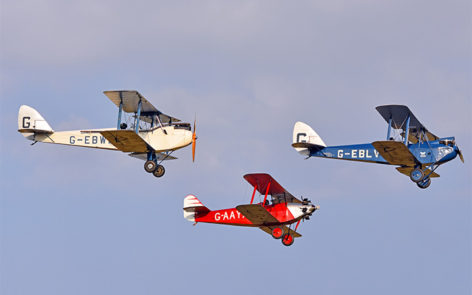 Southern Martlet & 1925 DH60 Cirrus Moth & 1928 DH60X Moth on display