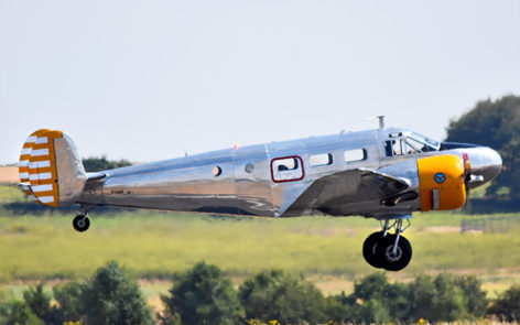 Classic Formation Beechcraft 18 Yellow N184KP
