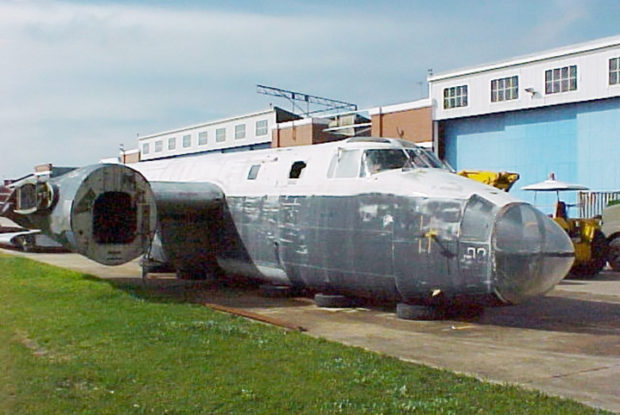 Lockheed Neptune RAAF A89-302 at RAAF Laverton awaiting transport to RAAF Point Cook