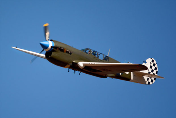 Curtiss Kittyhawk P40N VH-PFO on display at Temora 2018