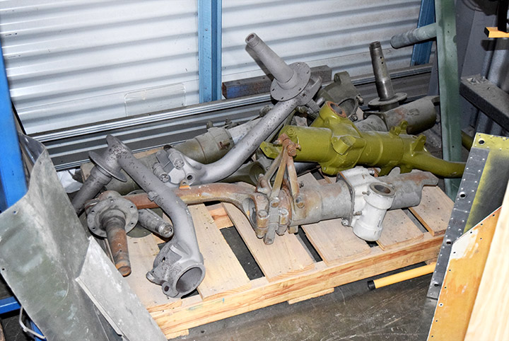 CAC Boomerang landing gear legs awaiting rebuild