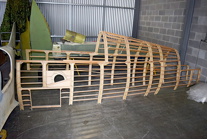 Fuselage frame prior to fitting ply skin