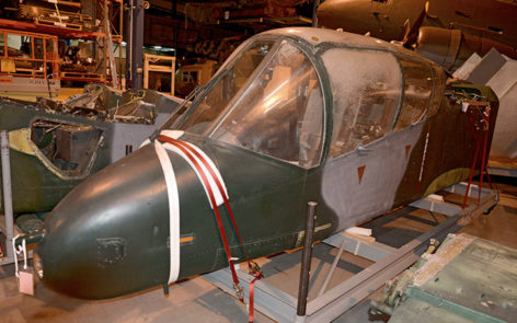 North American Rockwell OV-0A Bronco 67-14639 fuselage as received in 2007 from the Phillipines