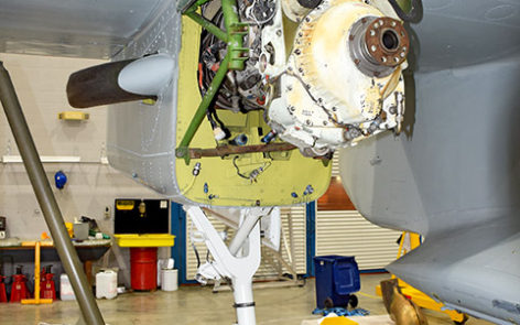 North American Rockwell OV-10A Bronco 67-14639 Garrett T76-G-1012[93] turboprop, 715 hp (533 kW) refitted to wing