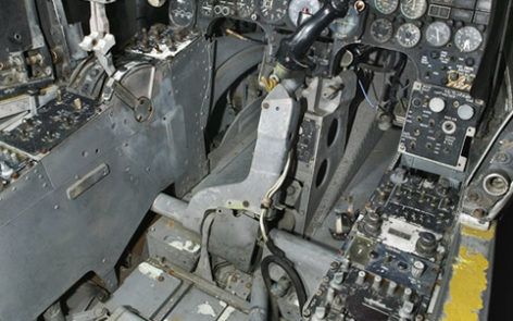 North American Rockwell OV-10A Bronco 67-14639 cockpit before restoration in circa 2007