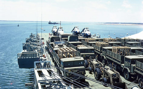 4 Westland Wessex helicopters including N7 -216 on HMAS SYDNEY leaving Adelaide for Vietnam on the Vaung Tau Ferry run-AWM photo