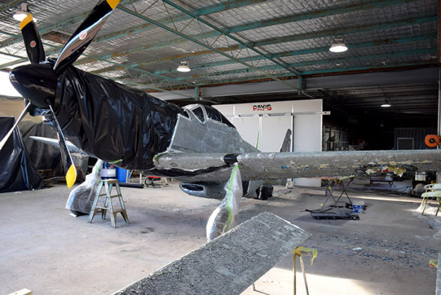 Cac mustang ca 18 pr 22 1524 ex raaf a68 199 in pays paint shop at scone nsw undergoing repaint    | warbirds online