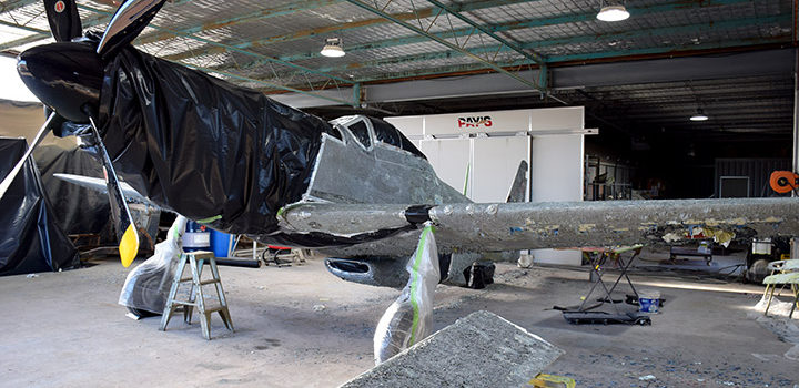 CAC Mustang CA 18 PR 22 1524 Ex RAAF A68 199 in Pays Paint shop at Scone NSW undergoing repaint