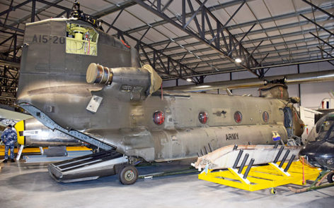 CH-47D Chinook A15-202 at Memorial storage