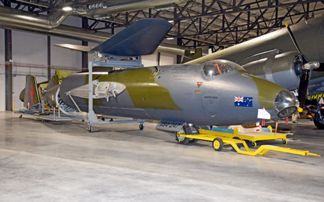 English Electric Canberra B20 bomber A84-247 at Memorial storage