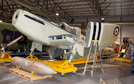 Fairey Firefly WJ109 recently arrived from the Fleet Air Arm Museum