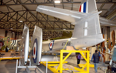 Gloster Meteor Mk 8 A77-368 nose section is currently on display in the AWM