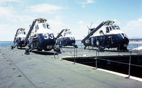 Westland Wessex N7-216 one of Wessex 4 helicopters including on HMAS SYDNEY to Vietnam on the Vaung Tau Ferry run-AWM photo
