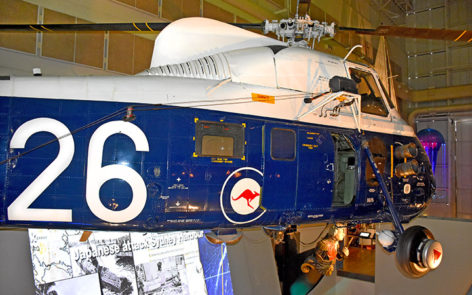 Westland Wessex helicopter a Mk31A B serial N7-216 WA216 as previously displayed at the AMM Darling Harbour NSW