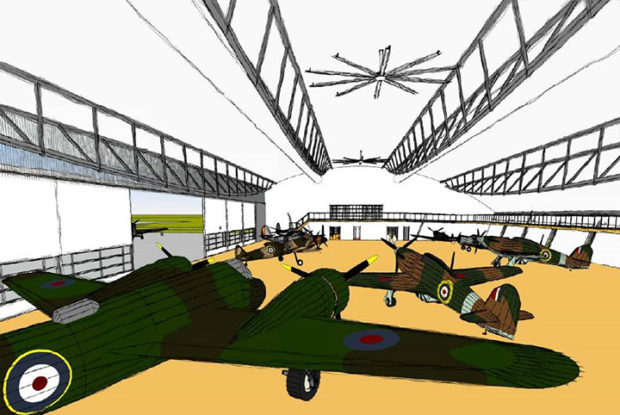 Warbird Visitor Attraction Scone NSW - artists impression of internal space